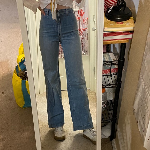 Wrangler Light Blue Flare Jeans - Picture 1 of 5
